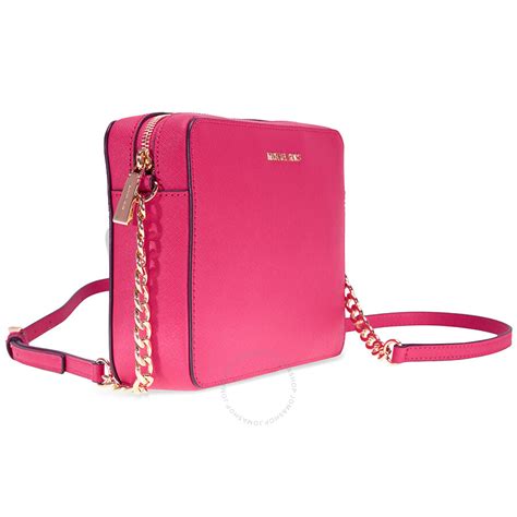 michael michael kors jet set travel large crossbody ultra pink|jet set travel large saffiano.